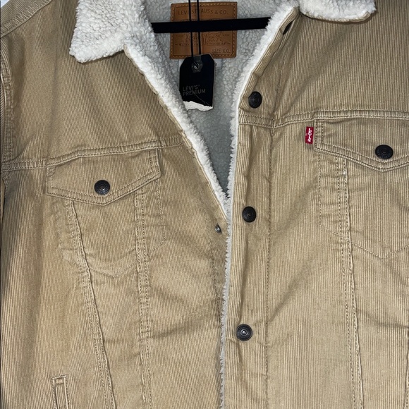 Levi's Men's Beige Sherpa Collar Jacket - Picture 7 of 9